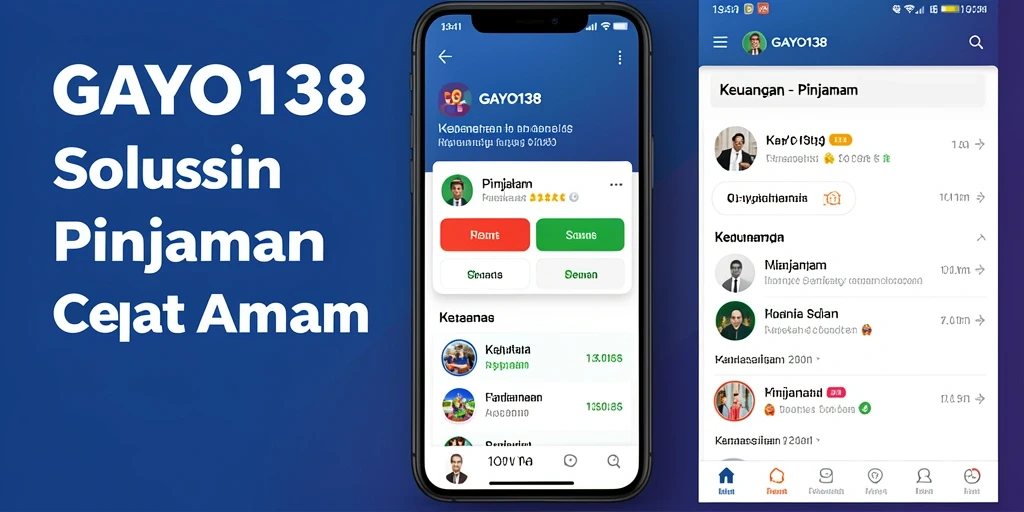 Antarmuka GAYO138 yang sederhana dan intuitif untuk pinjaman.