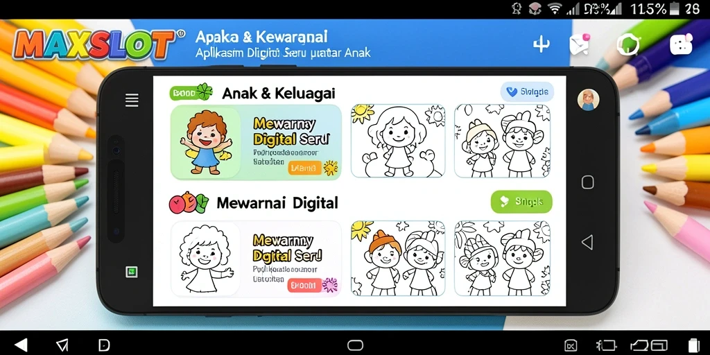 Antarmuka Mewarnai Digital MAXSLOT yang menarik dan interaktif.