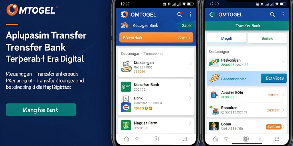 Tampilan antarmuka aplikasi OMTOGEL yang memudahkan transfer uang.
