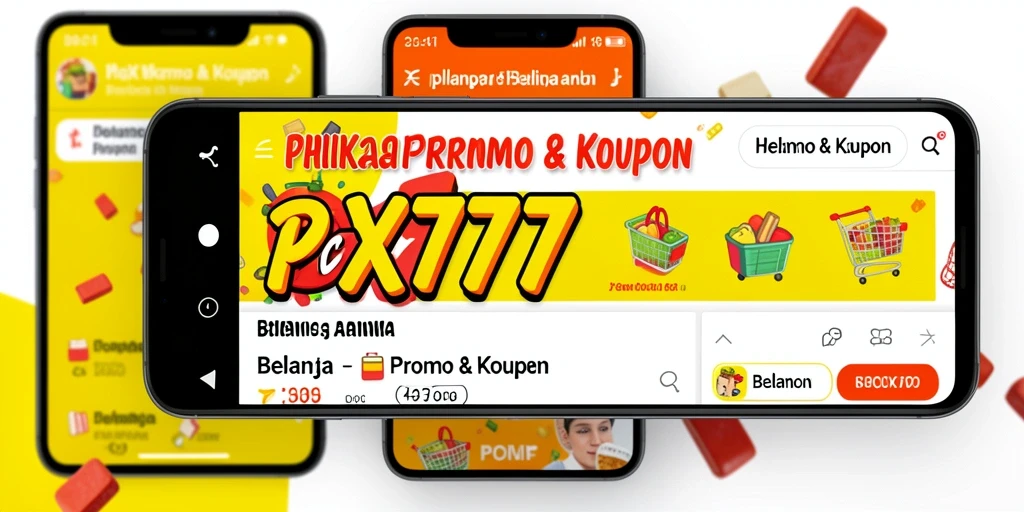 Tampilan antarmuka utama PCX777 dengan promo menarik.