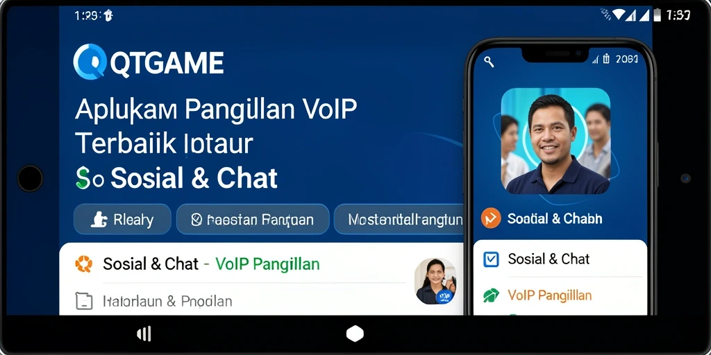 Antarmuka QTGAME yang modern untuk VoIP Panggilan.