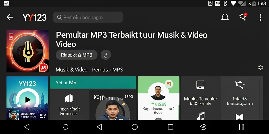 Tampilan antarmuka pengguna YY123 yang menarik dan fungsional.