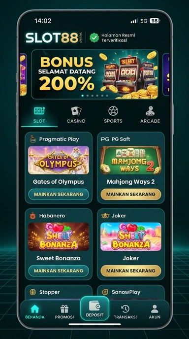Tampilan kanal resmi slot88
